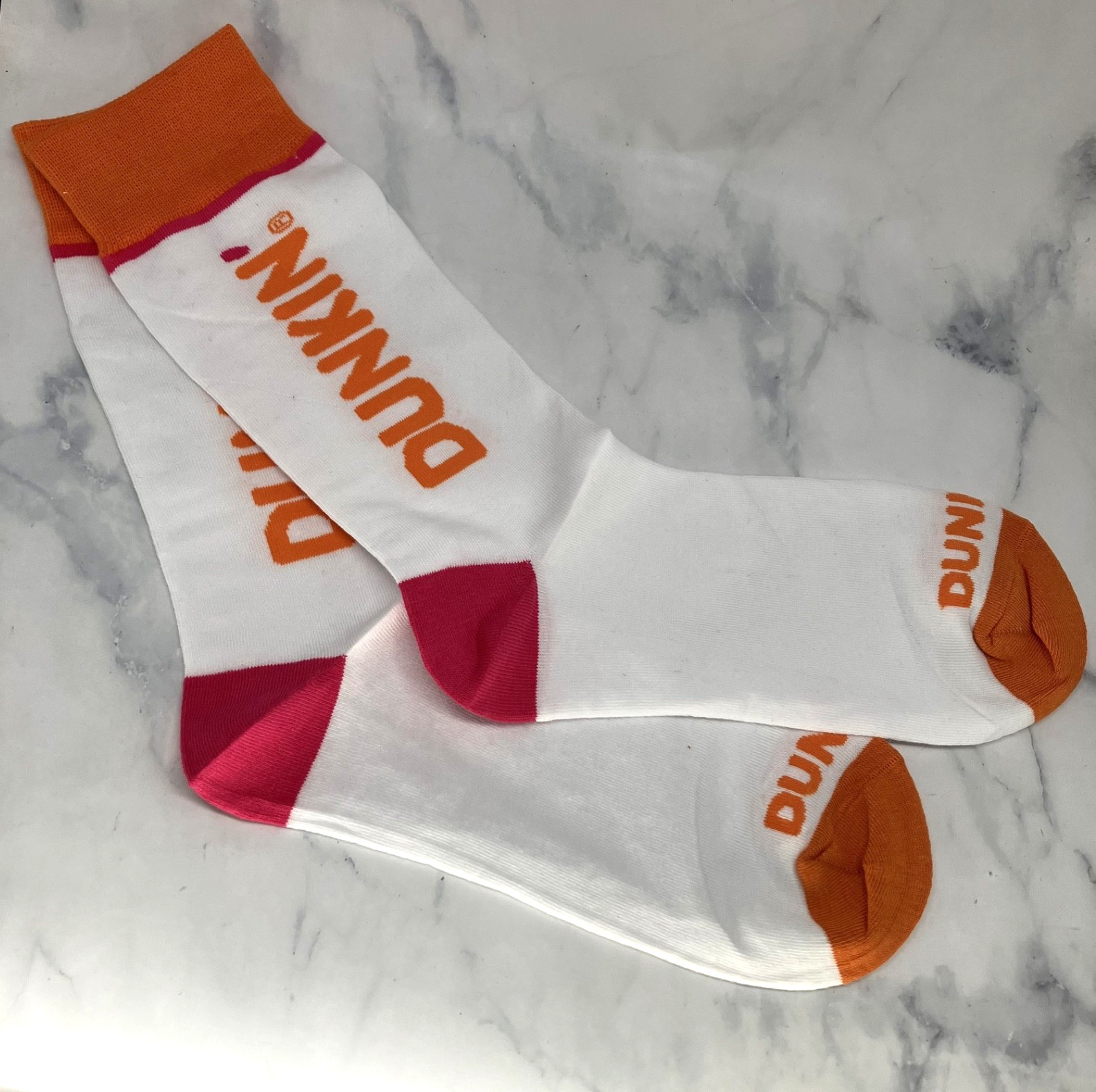 New Dunkin RARE Socks WHITE One Size Fits All ***FREE GIFT W/PURCHASE***
