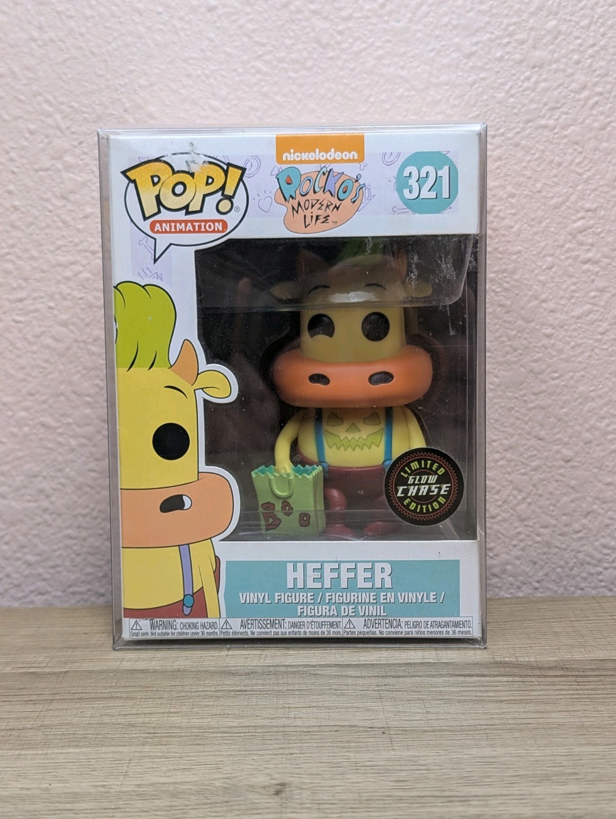 Funko Pop! Rocko’s Modern Life #321 Heffer CHASE (Glow in the Dark) w/Protector