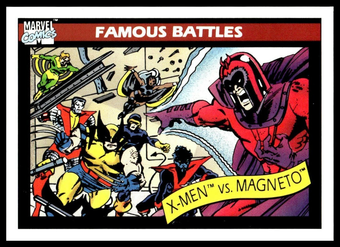 1990 Impel Marvel Universe #100 X-men Vs. Magneto Famous Battles