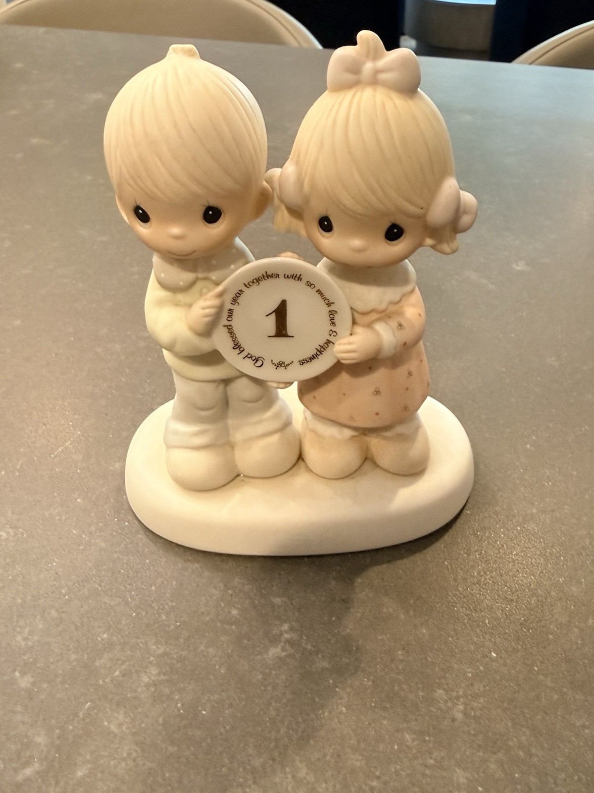 Vintage Precious Moments E-2854 God Blessed Our Year Together Jonathan David