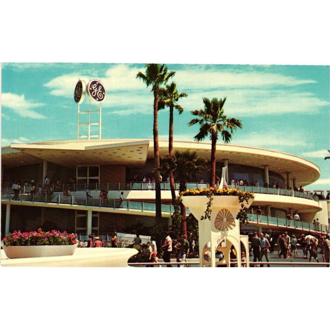 Vintage Disneyland Carousel of Progress Postcard Tomorrowland GE Disney Chrome