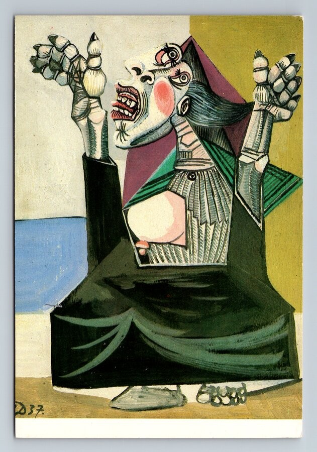 Pablo Picasso The Substitute Vintage Art Postcard