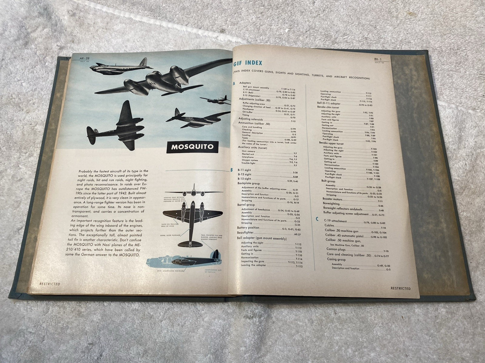 Gunner’s Information File – Flexible Gunnery WW2 turret manual No. 20 Restricted