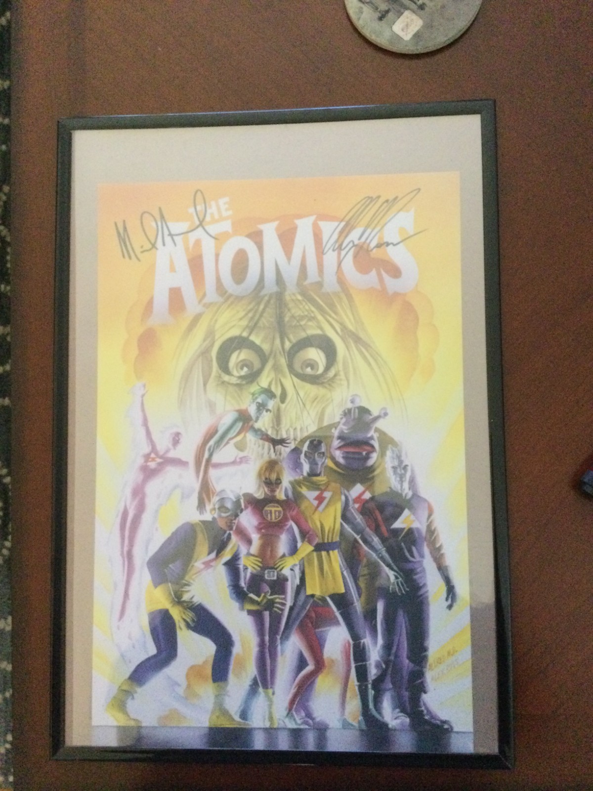 Atomics signed print by Mike Allred/Alex Ross