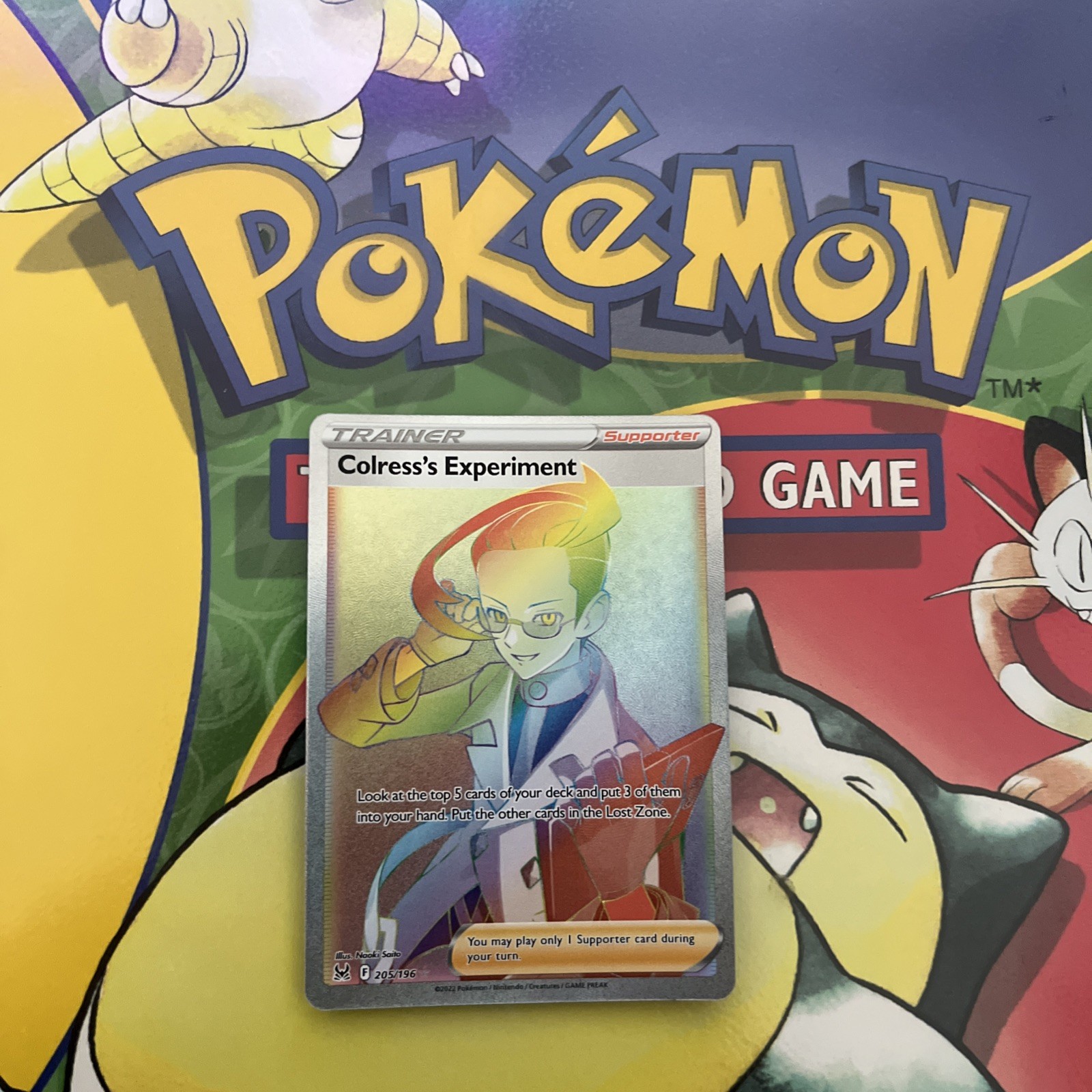Pokemon Card Colress’s Experiment 205/196 Sword & Shield Lost Origin