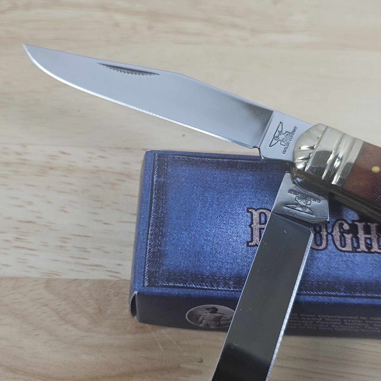 Rough Rider RR474 Trapper Sawcut Bone 2 Blade Folding Pocket Knife