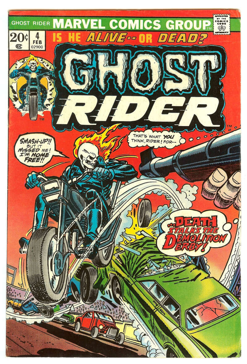 GHOST RIDER #4 6.0 // GIL KANE & FRANK GIACOIA COVER MARVEL COMICS 1974