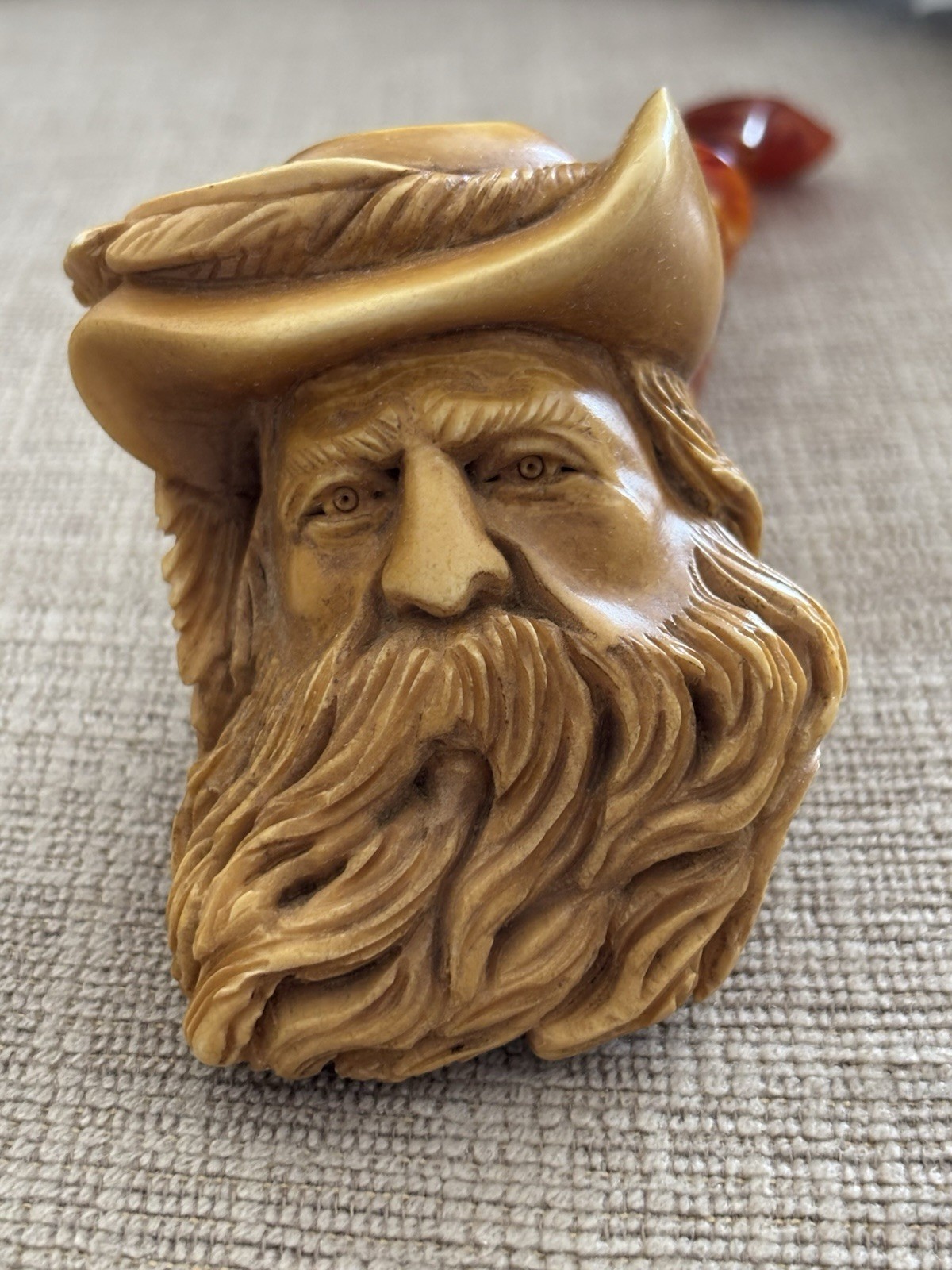 Cavalier Pipe By Adnan Block Meerschaum-NEW Handmade From Turkey W CASE#1134