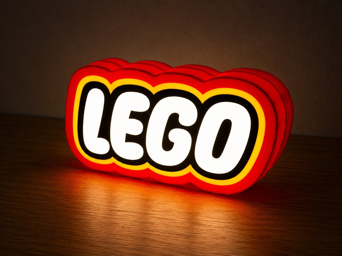 LEGO Logo LED Light Box USB Powered 3D Printed Desk Lamp Sign 9″ x 5 ” Inch