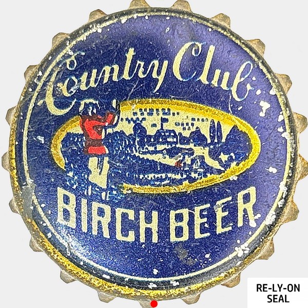 Country Club birch beer SODA cork lined soda bottle cap 1922-1923