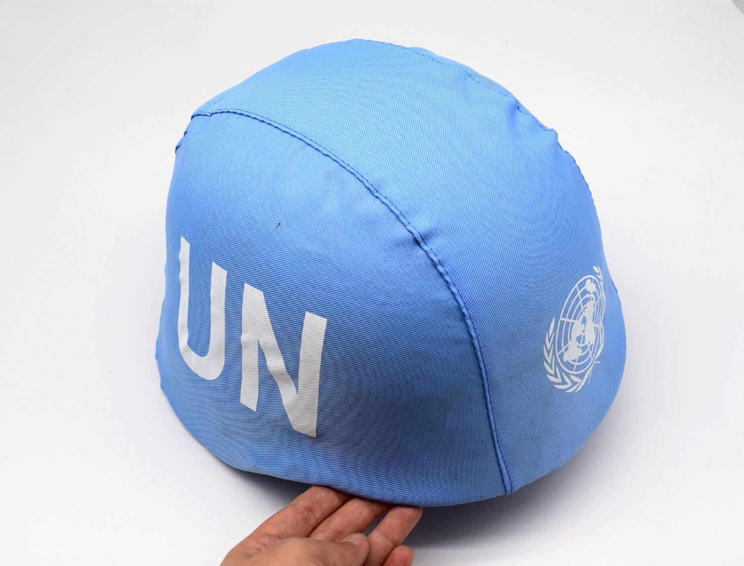 TACTICAL M88 HELMET COVER US UN UNITED NATIONS PEACEKEEPING FORCE CAP