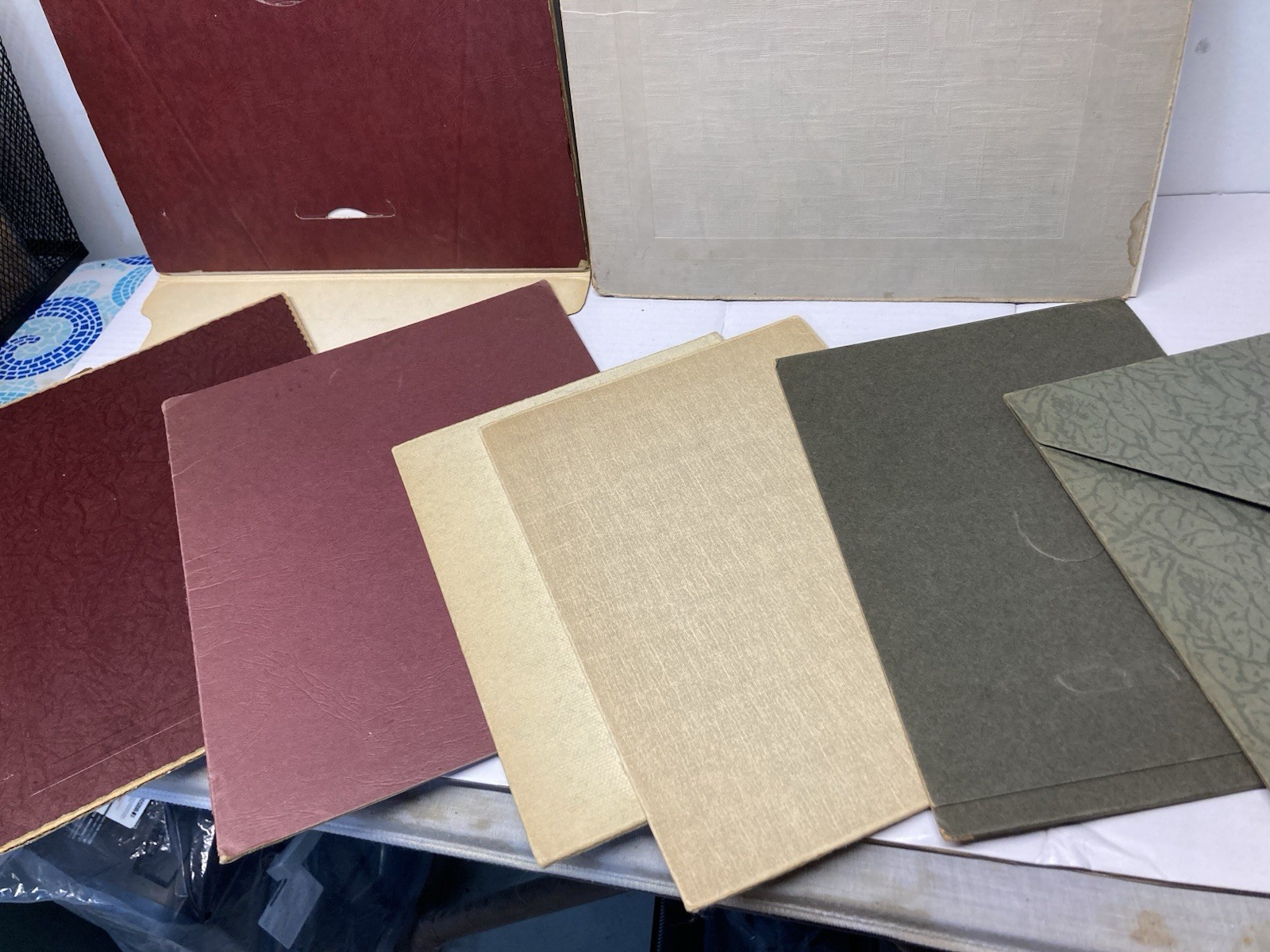 Vintage Used Cardboard Empty Cabinet Card Photo Frames Holders Lot of 9