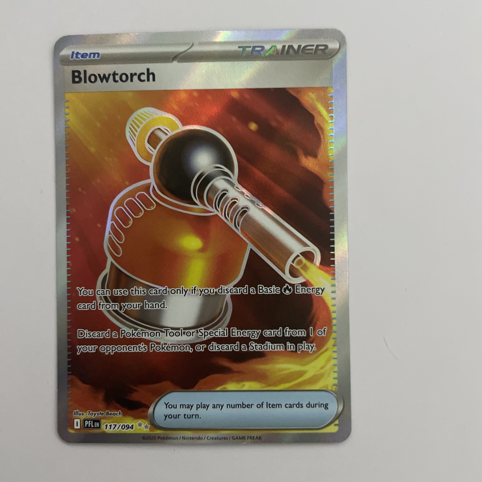 Pokémon TCG Blowtorch Phantasmal Flames Full Art Rare 117/094 Mint Pack Fresh