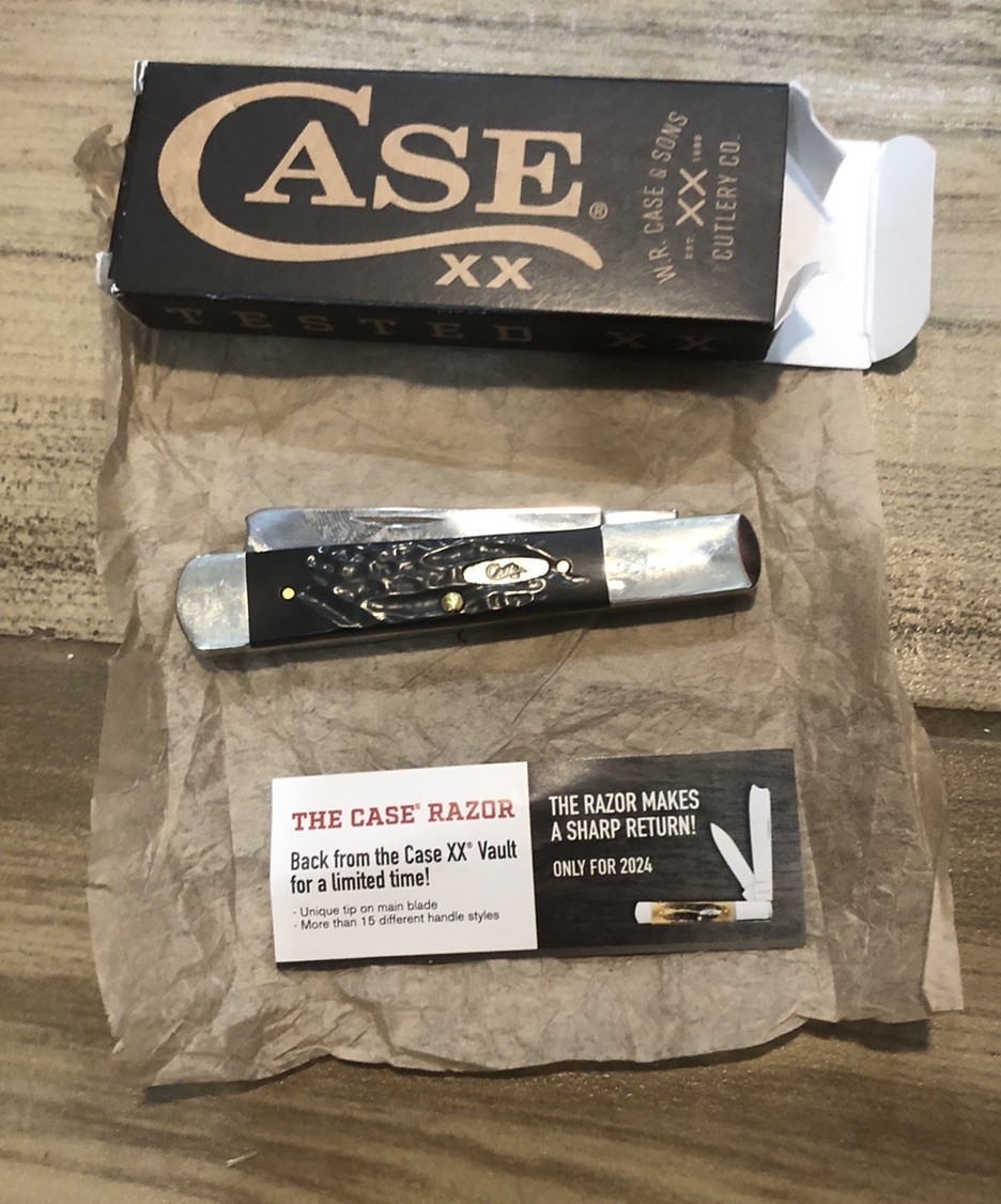 Case XX 18239 Tested XX Black Synthetic Rough Jig Razor