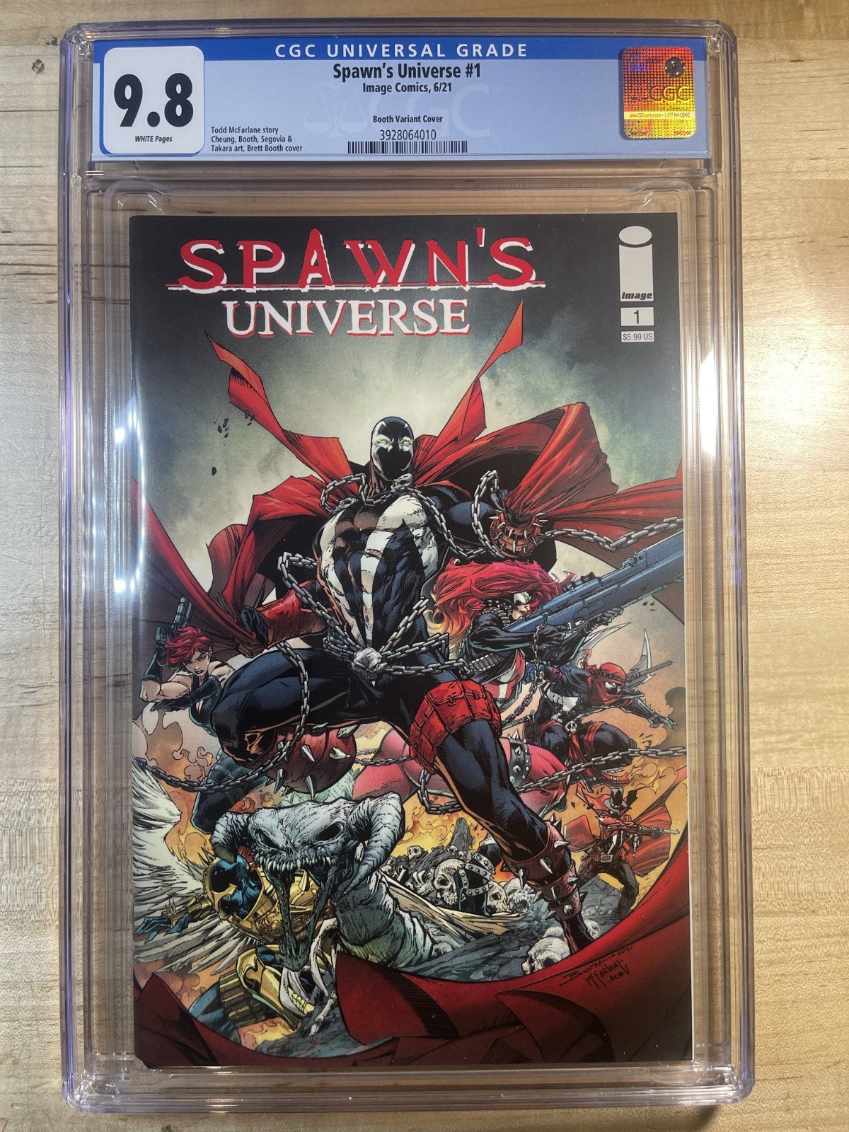 SPAWNS UNIVERSE 1 COVER E BOOTH VARIANT CGC 9.8