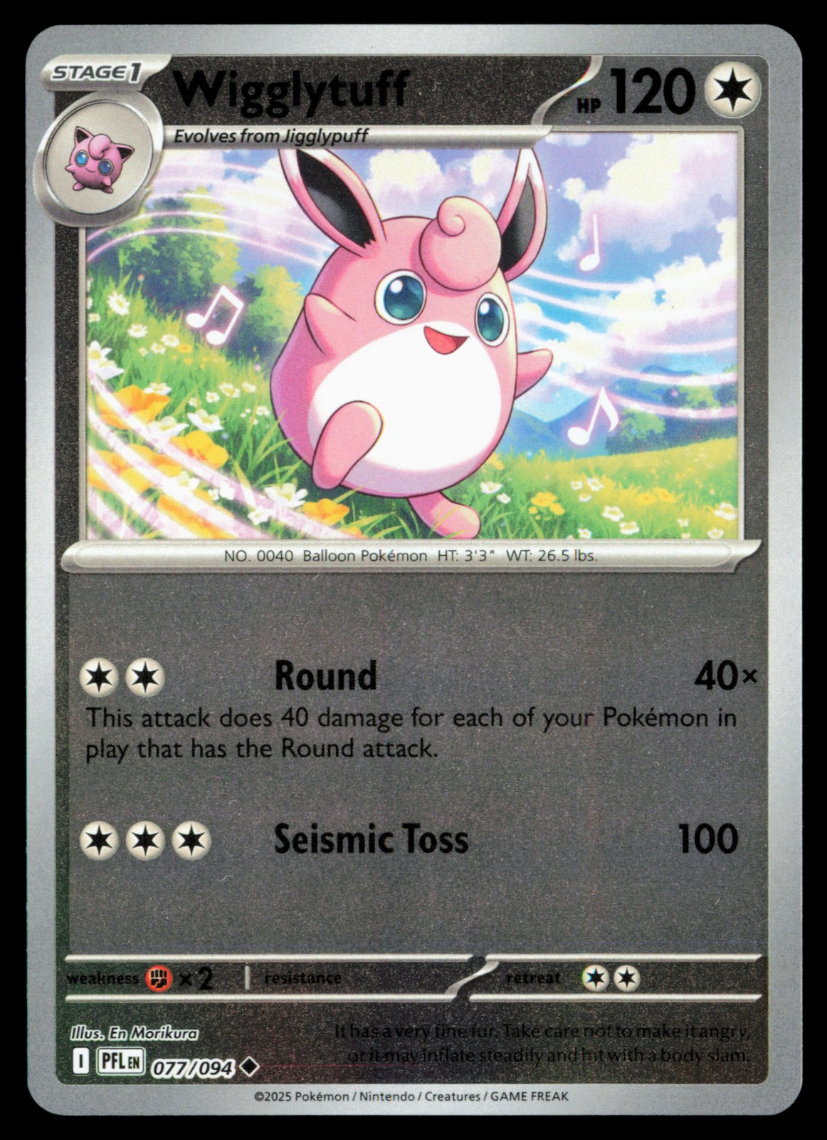 Wigglytuff – 077/094 Reverse Holo ME02: Phantasmal Flames