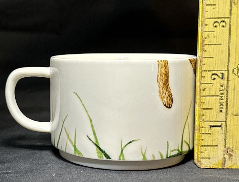 Rabbit Graphic Stacking Cups Coffee Tea Espresso Mugs Set of 4 Tetault & Lee