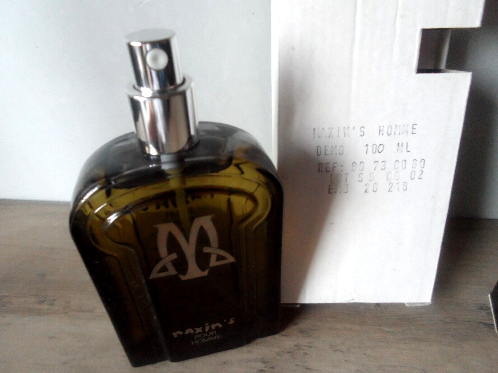 Maxim’s Homme EDT Spray 3.3 oz /100 ml No Cap+ 7.5 ml EDT Miniature New