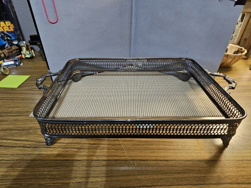 Reed And Barton Silver Plated Casserole Dish Holder Rectangular SOLD AS IS