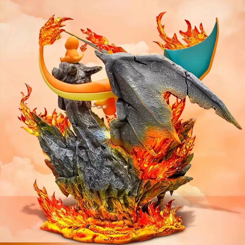 Charizard Fire Series Animation Figure Ornament Gift Purple PVC in Stock New 1PC