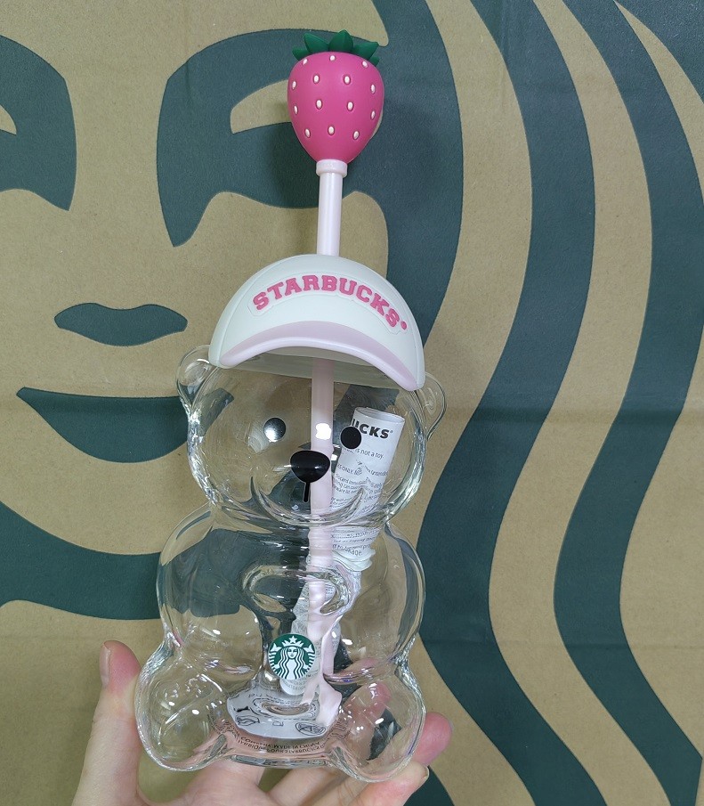 NEW Starbucks Korean KBO baseball Limited Collab Bearista Straw Clod Cup Tumbler
