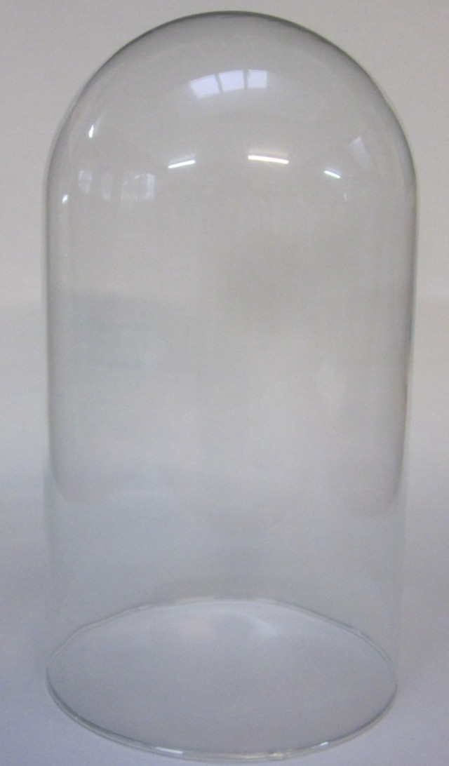 glass clock dome for Kundo, Elgin 5-1/2 in. by 10 in. (5-1/2 X10″)