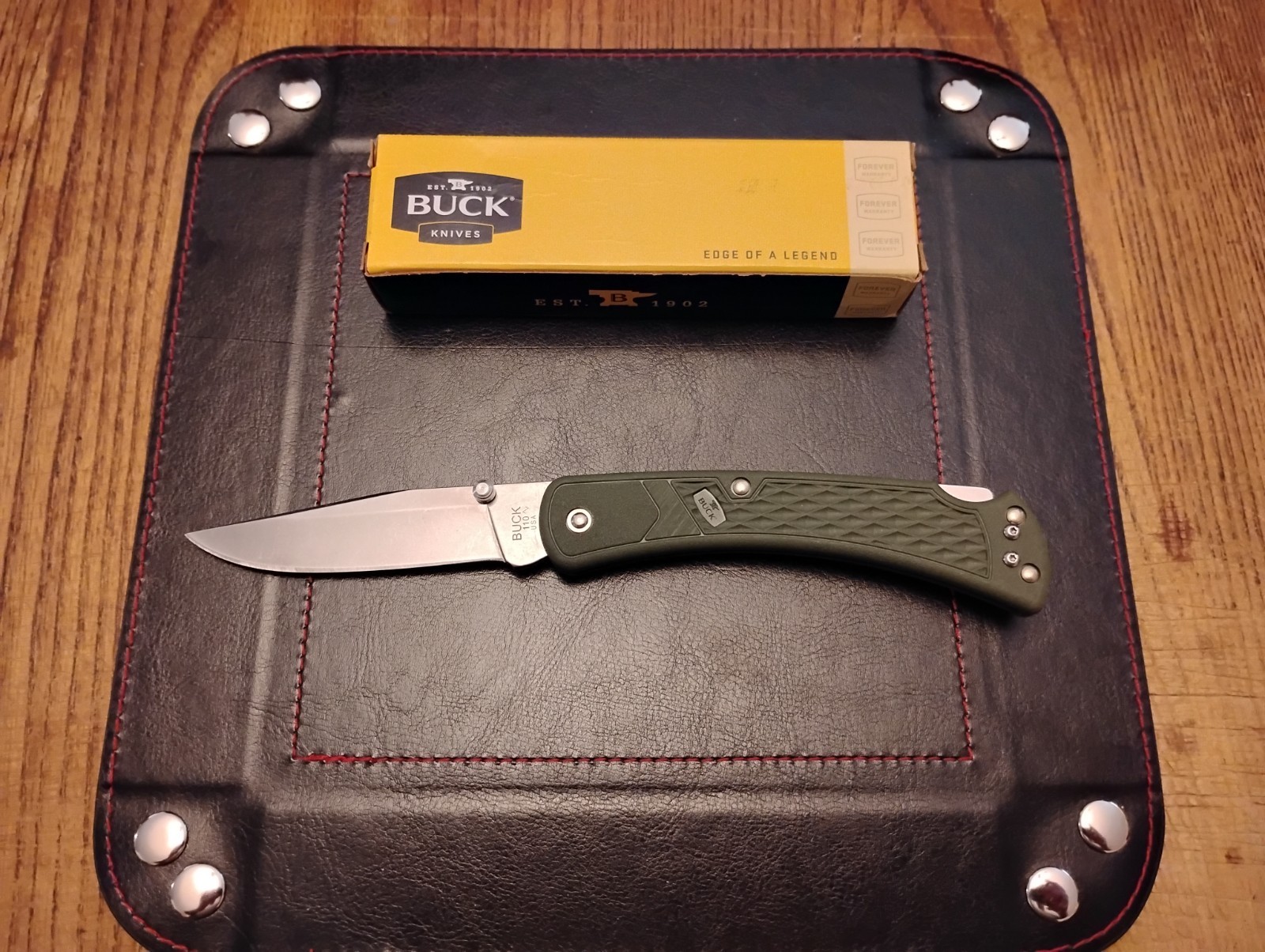 Buck Knives 110 Slim Select 3.75″ HC Stainless Steel Blade GFN Handle USA