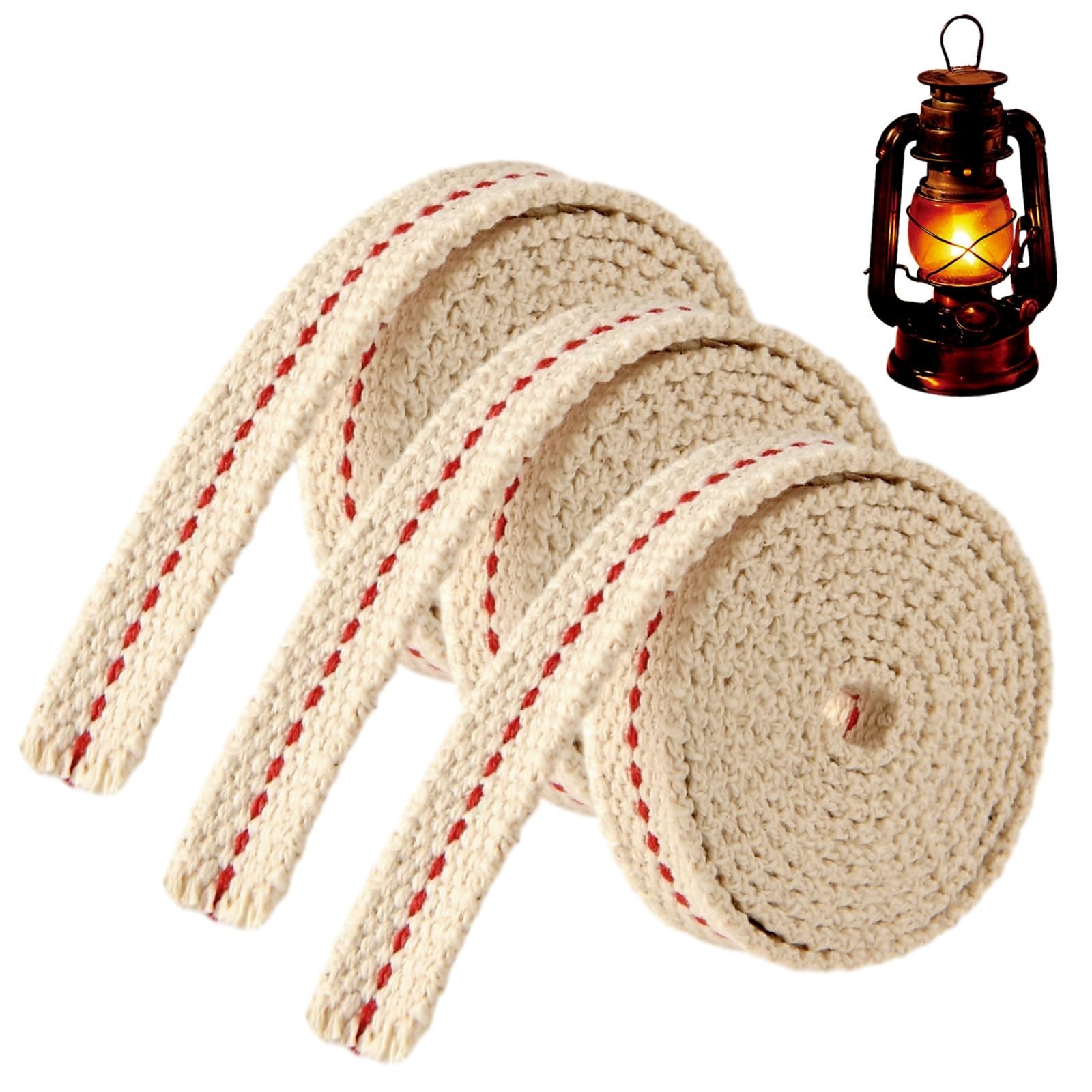 3 Rolls Lamp Wick Lantern Wicks – 10 Ft 1/2 Inch Flat Cotton Oil Lamp Wick Repla