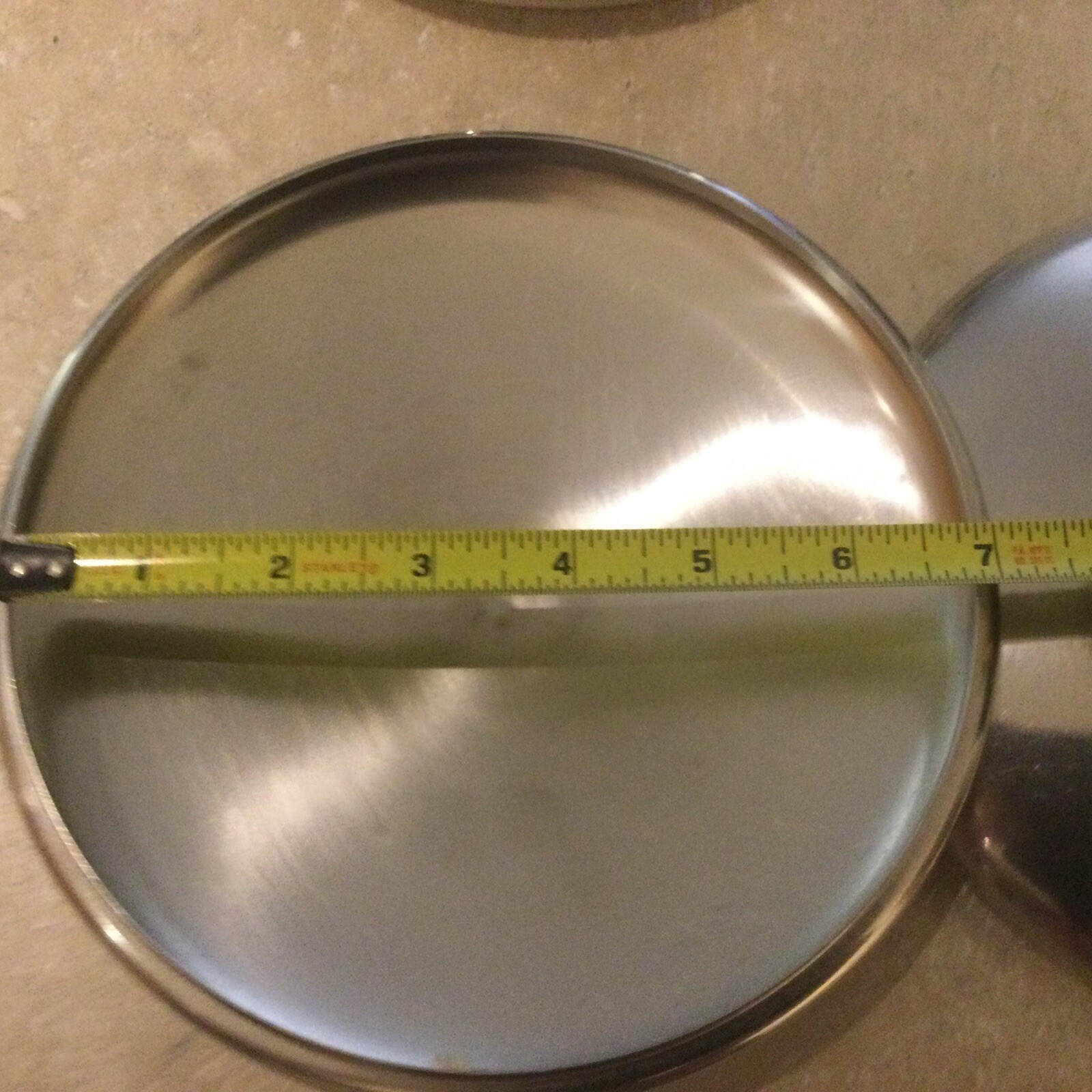 Vtg 1801 Revere Ware Stainless Steel Replacement Lids ONLY-5 3/8,6,7, 12 SIZE