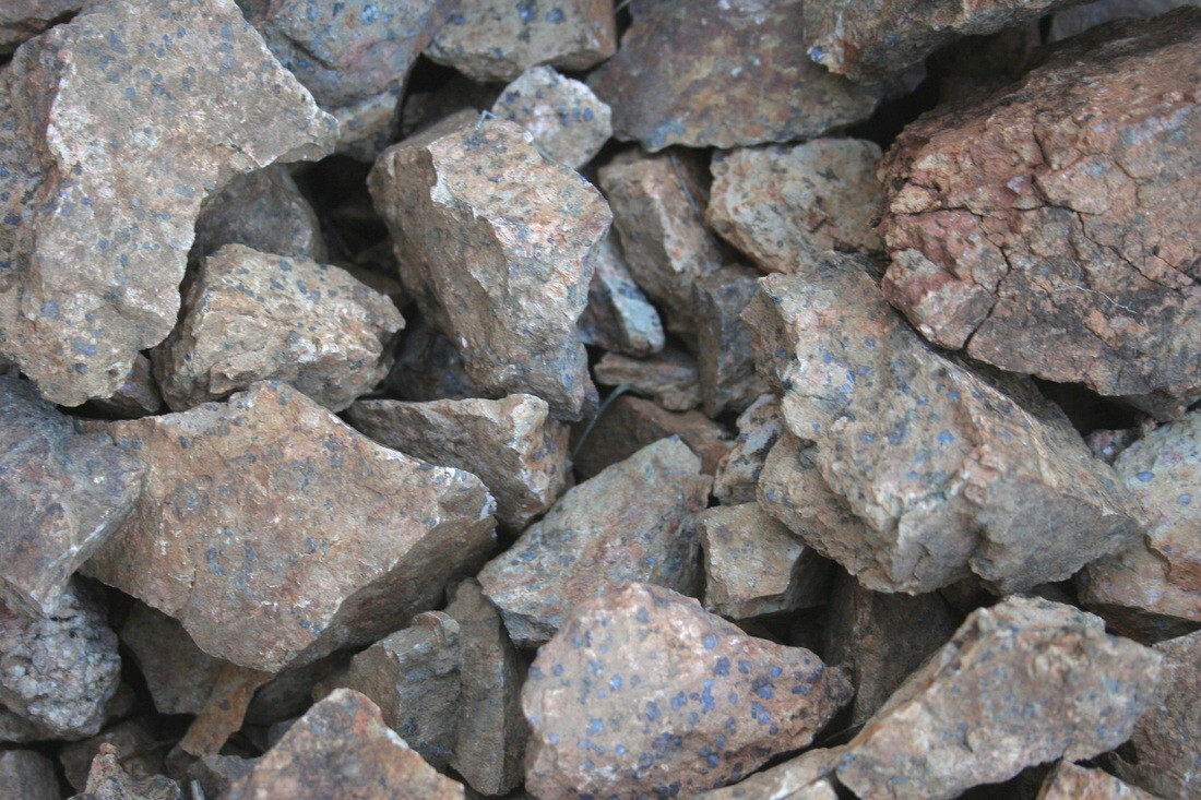 5 pounds of Llanite from Texas rock granite type with blue quartz