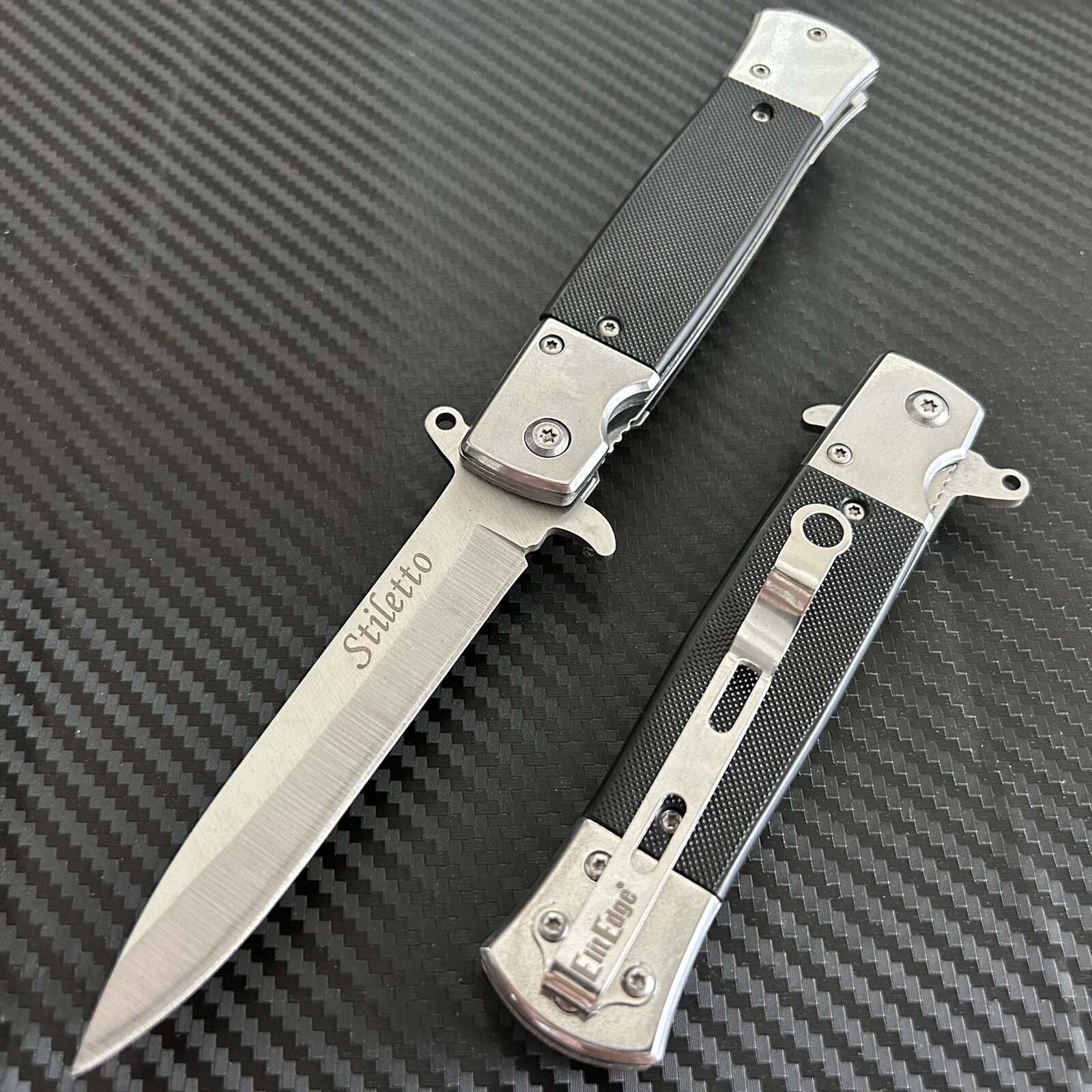 8.75” Pearl Tactical Spring Assisted Open Blade Folding Pocket Knife Hunting