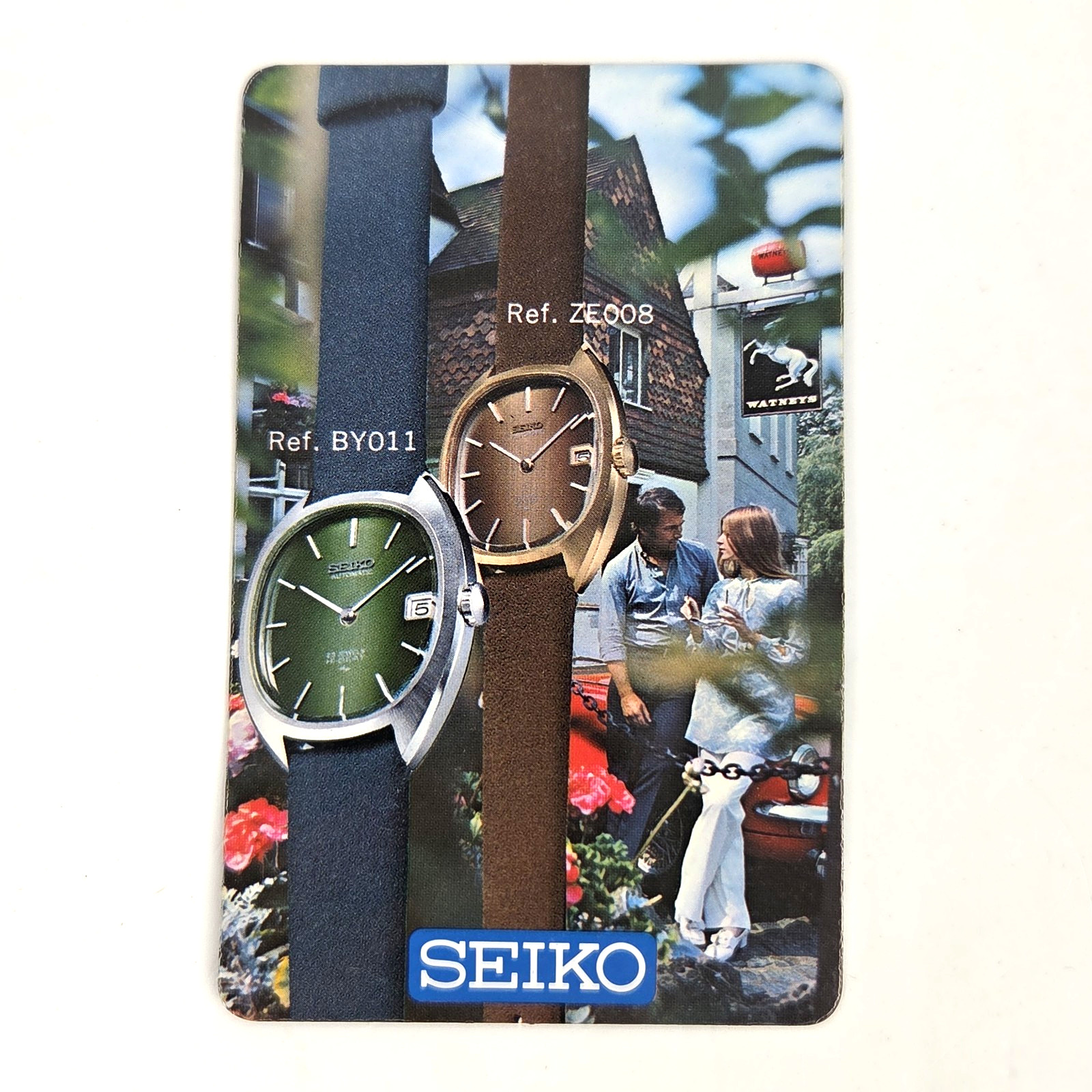 1072 1973 Japan Seiko Watches Pocket Calendar BY011 ZE008 Men’s