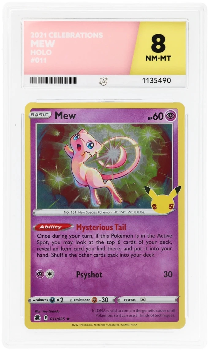 Mew 011/025 – Celebrations – Holo Rare – Ace 8