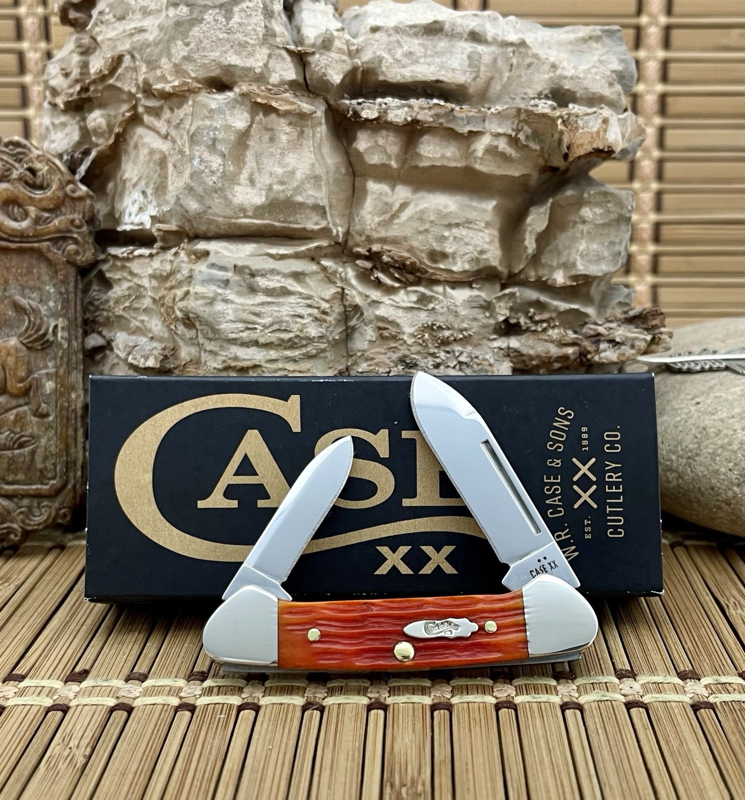 Case XX USA Crandall Jig Tequila Sunrise Bone 57535 Baby Butterbean Pocket Knife