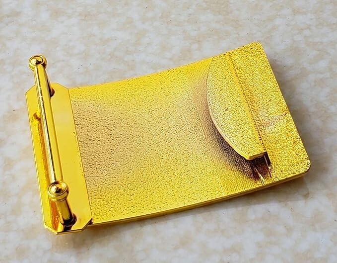 MASONIC Commandery KNIGHTS TEMPLAR REPLACEMENT BELT BUCKLE Gold Red Cross