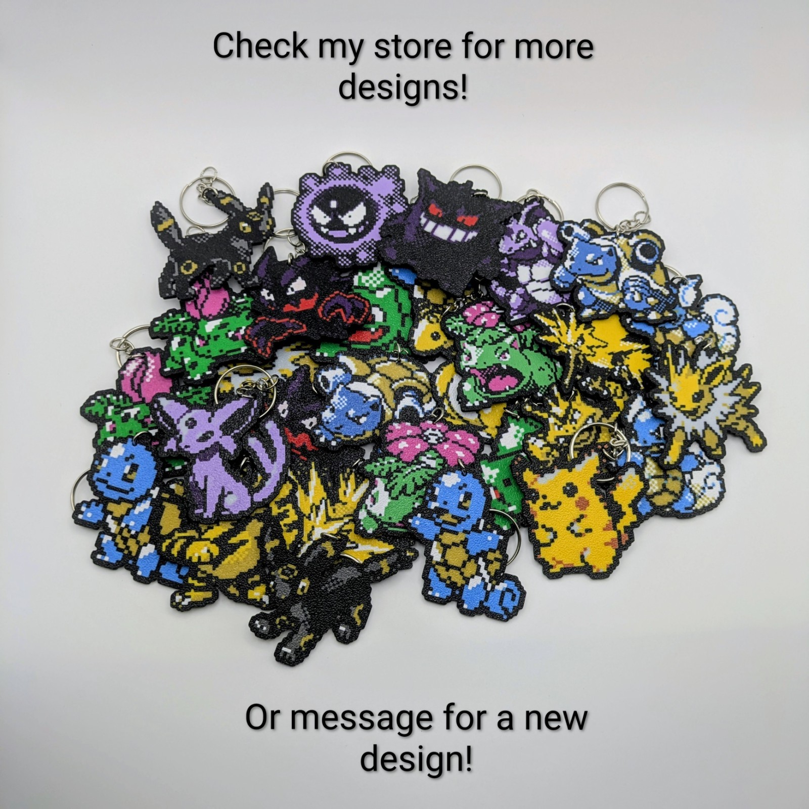 Lucario – Pokemon Keychain Pixel Art Retro Sprite Keyring