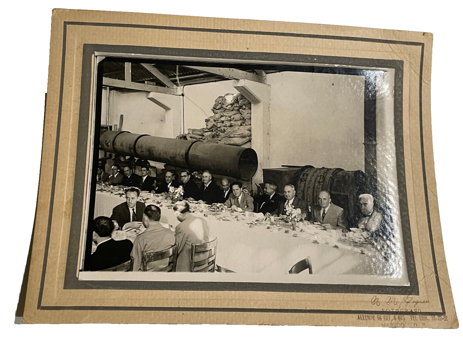 Vintage Mexico City Photo 1930s Industrial Distillery Factory Banquet Photo