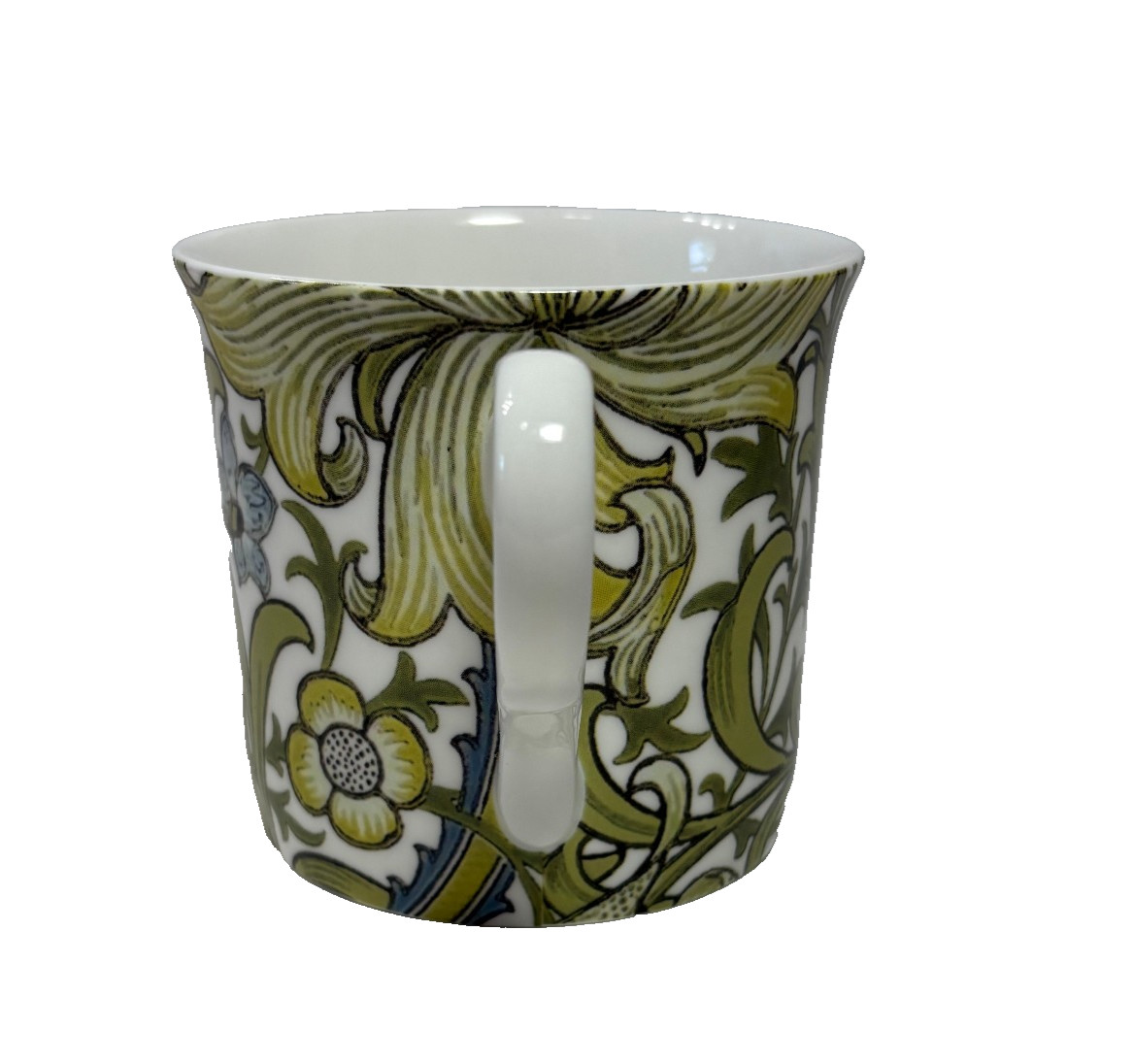 STECHCOL , GRACIE BONE CHINA MUG, WHITE BACKGROUND WITH LILIES, NEW