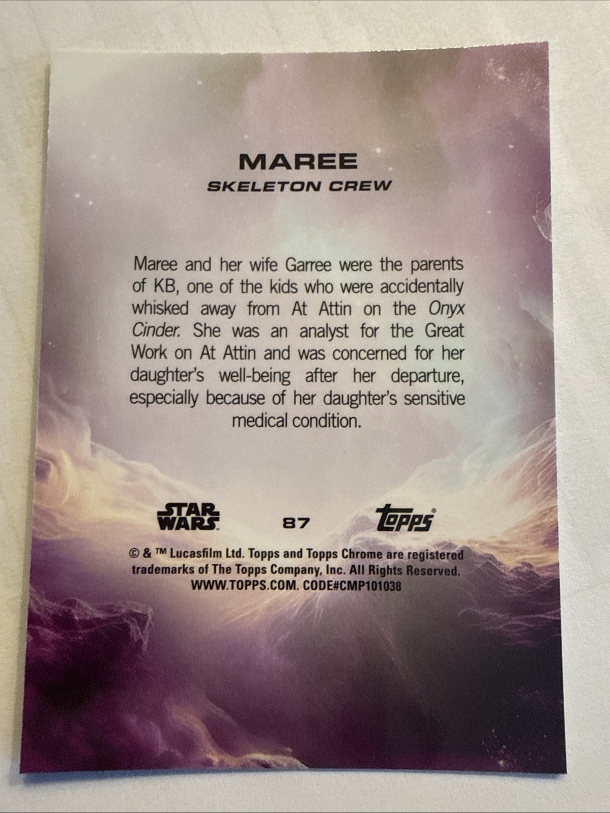 2025 Topps Chrome Star Wars Maree # 87