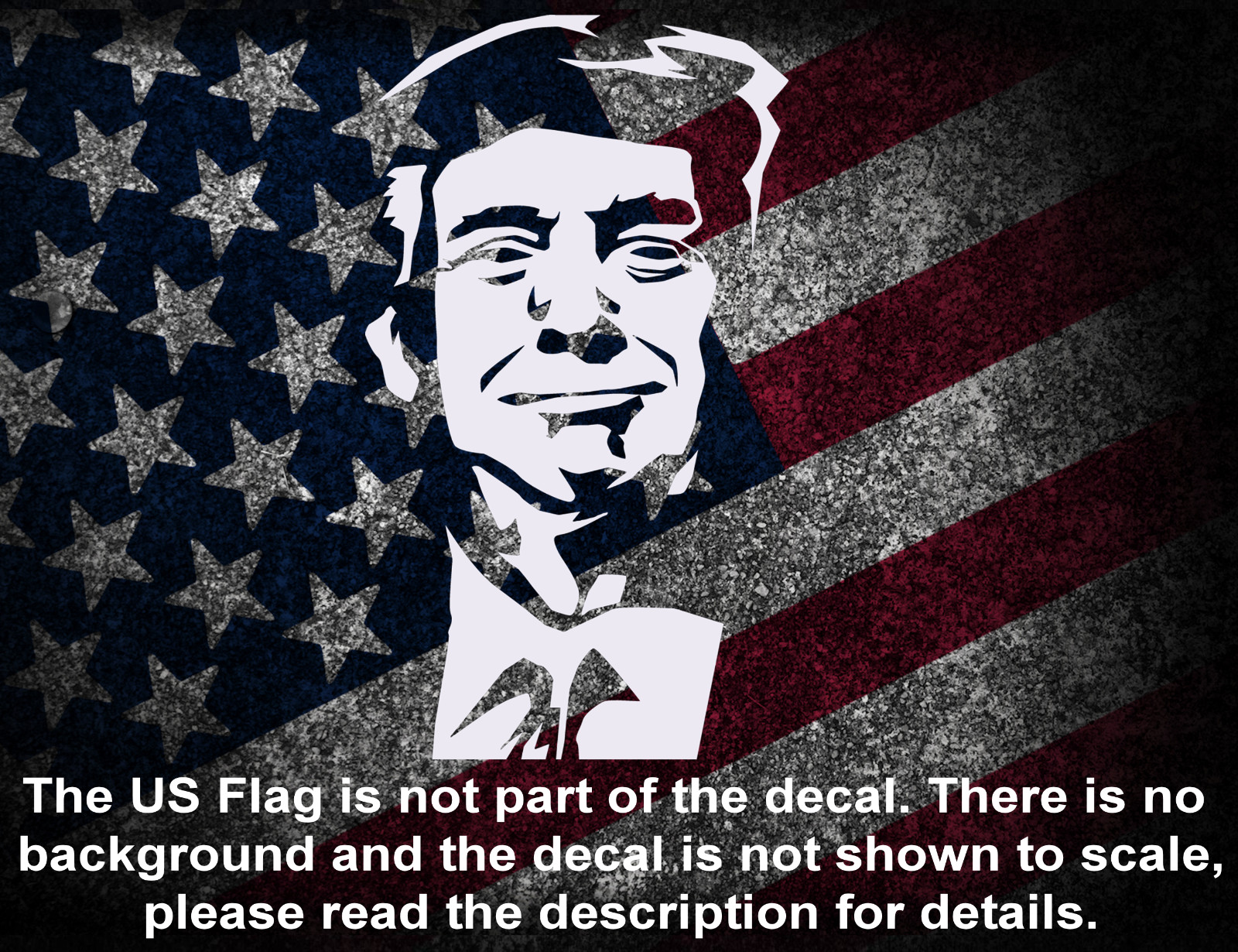President Trump Face Bust Smiling MAGA Vinyl Decal