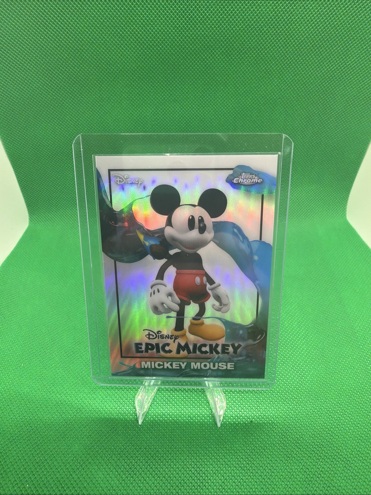 2026 Topps Disney Neon – Mickey Mouse Epic Mickey Chrome #EM-20