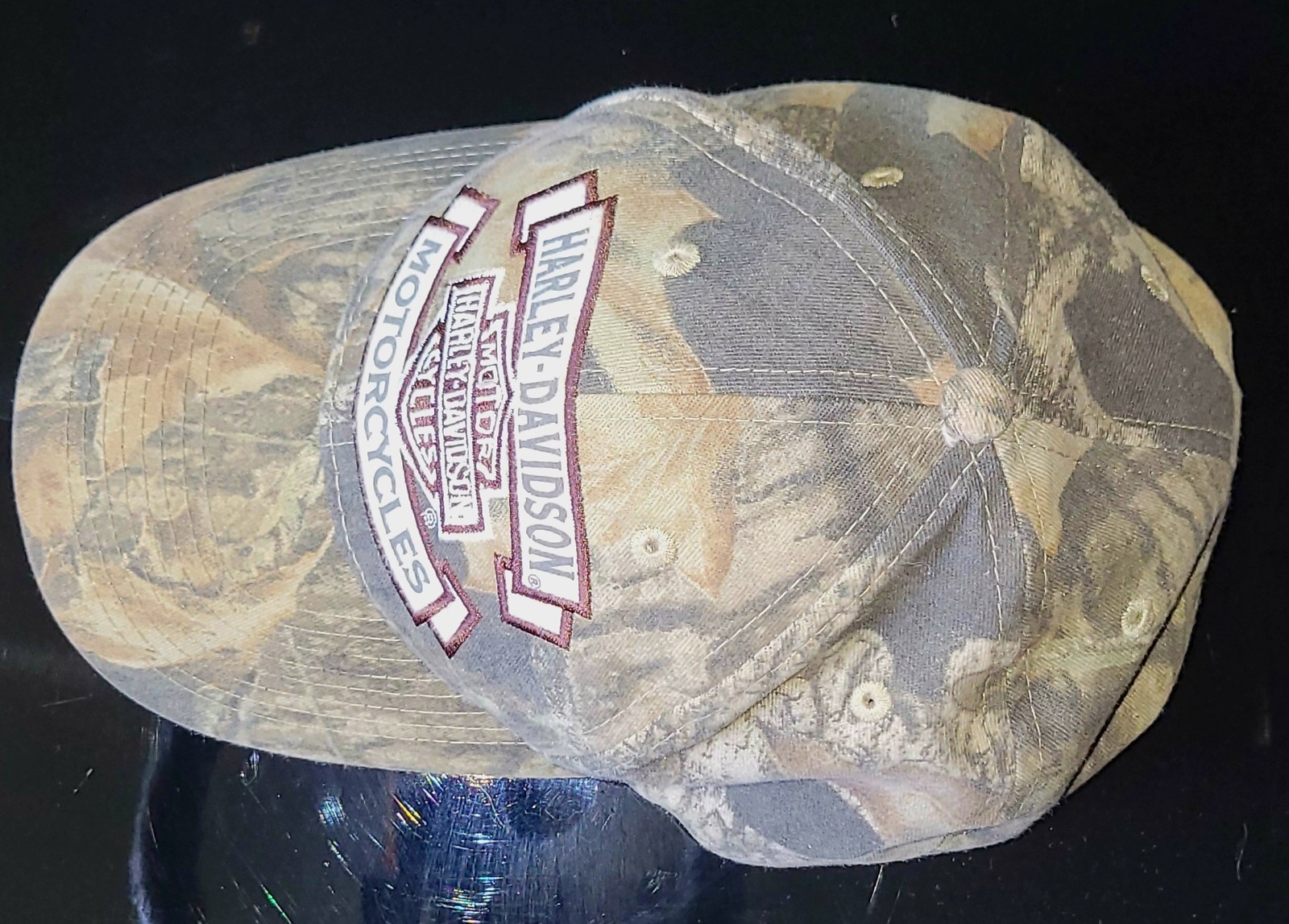Harley-Davidson Camo Adjustable Baseball Cap 100% Cotton One Size Fits All