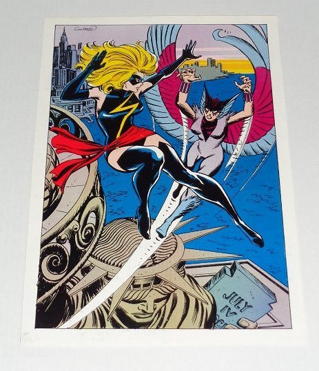 1978 Original Ms Marvel comic book pin-up poster:Cockrum art/Avengers movie hero