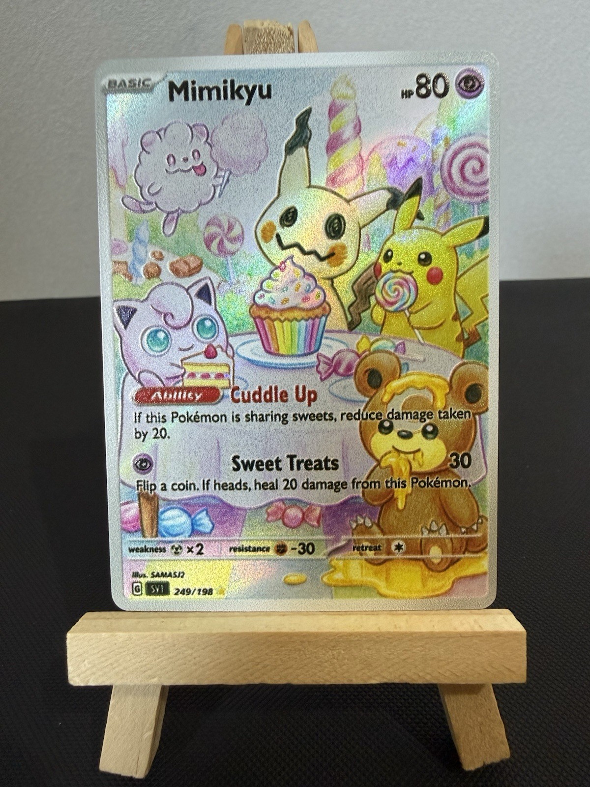 Mimikyu Pikachu Jigglypuff Slurpuff Pokemon Card TCG DISPLAY ART CARD