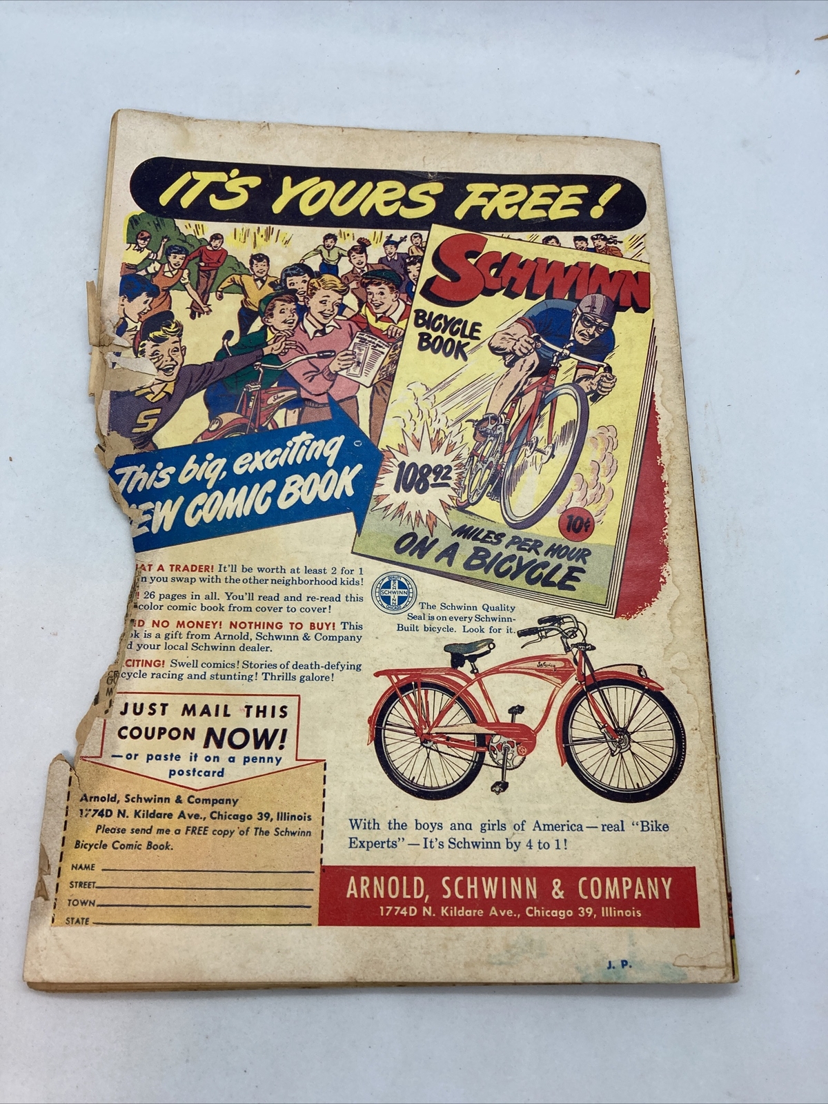 Joe Palooka #35 1949 Damage To The Side Very Rough AS IS