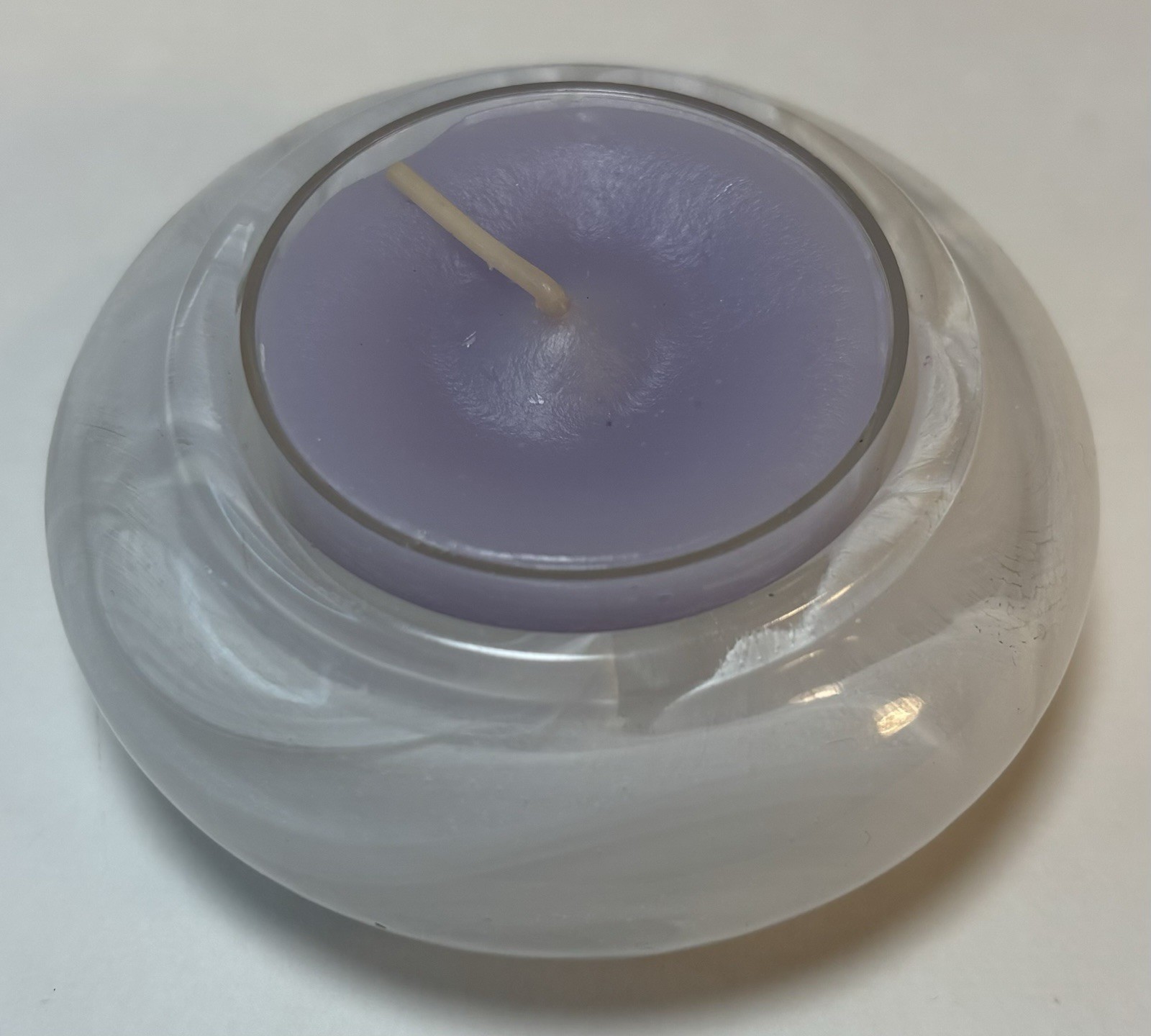 Partylite Tranquility Candle Holder Gift Set w/ 18 Tealight Lavender Candles