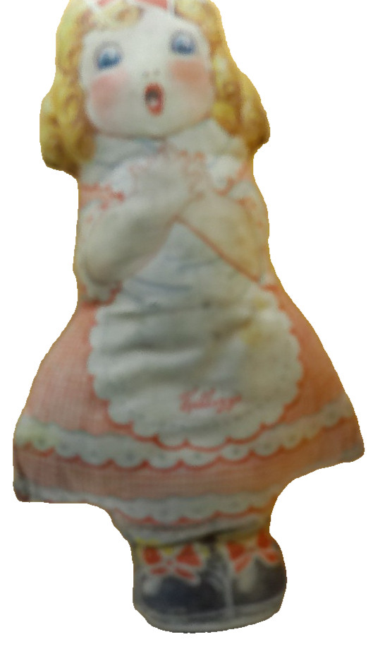 Kelloggs Goldilocks pillow rag doll 1926 issued very cute