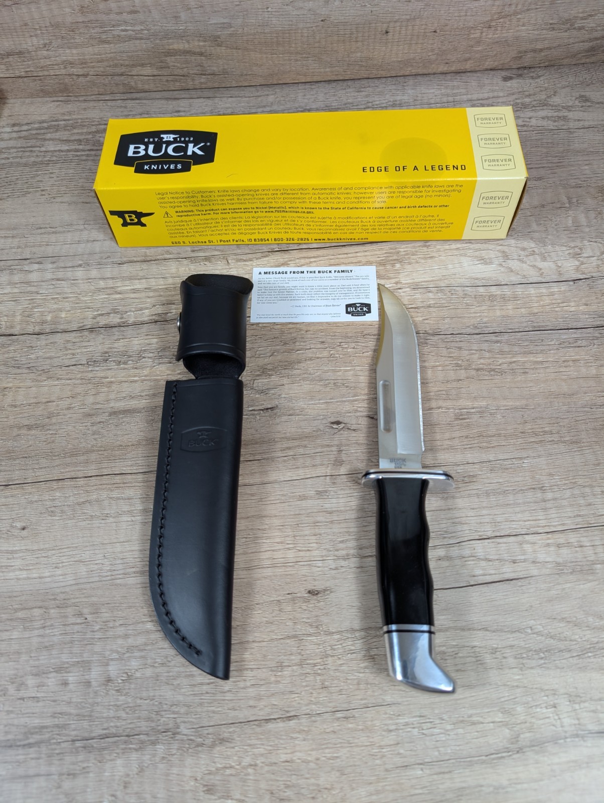 Buck 119 Special Fixed Blade Knife USA w/ Original Sheath And Box