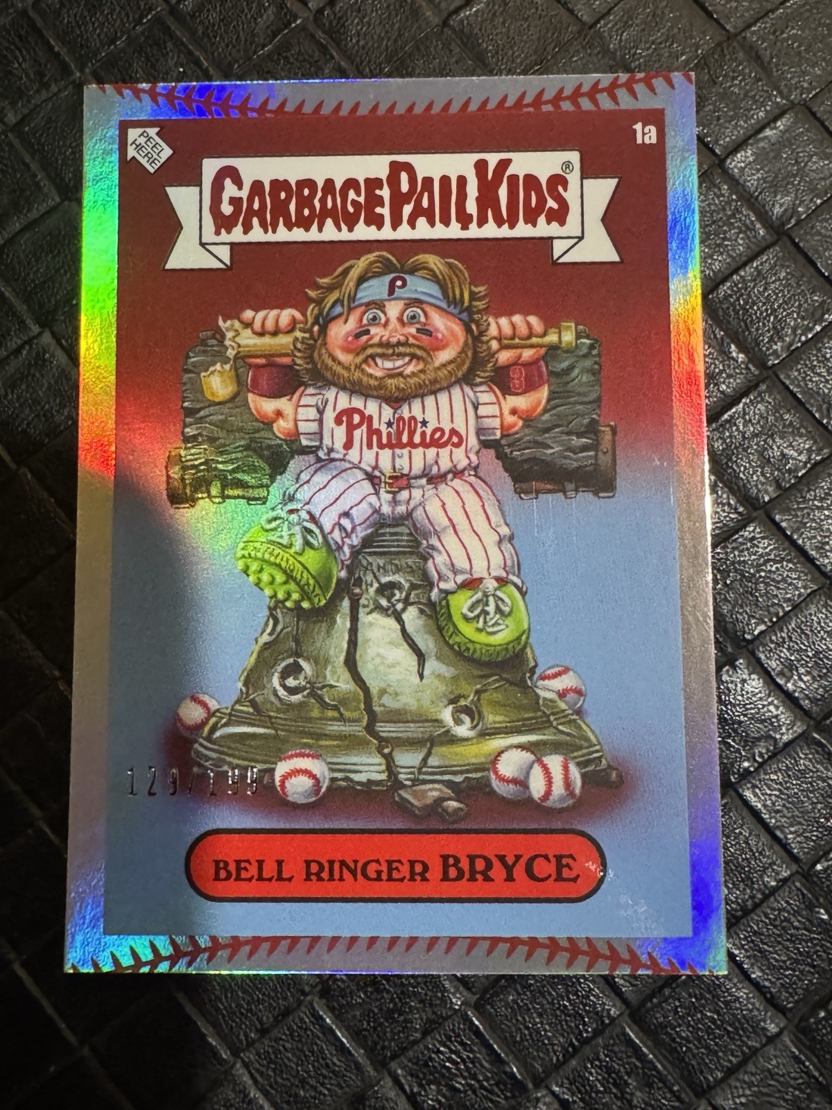 2023 GPK X MLB BRYCE HARPER 1A STITCH 129/199 BELL RINGER BRYCE GARBAGE PAIL