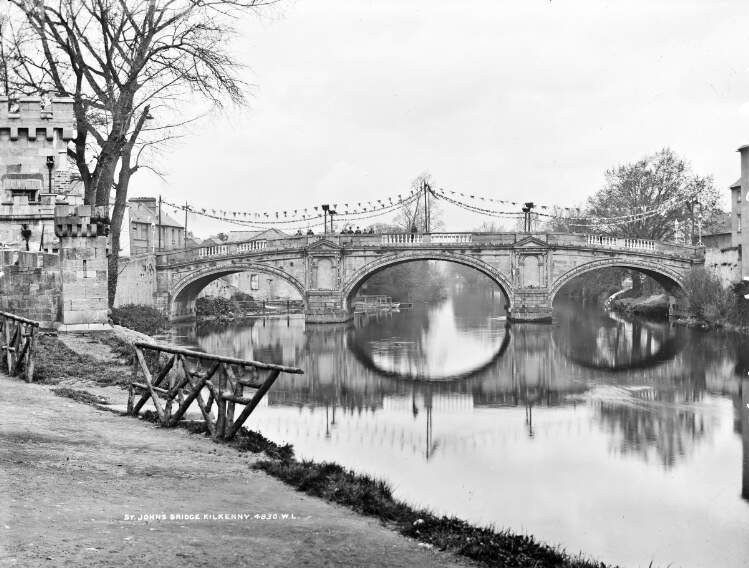 St. John’s Bridge, Kilkenny City, Co. Kilkenny Ireland c1900 OLD PHOTO